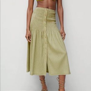 New Mango Gingham print skirt